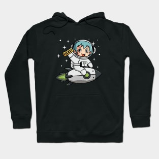 Little girl go to the moon Hoodie